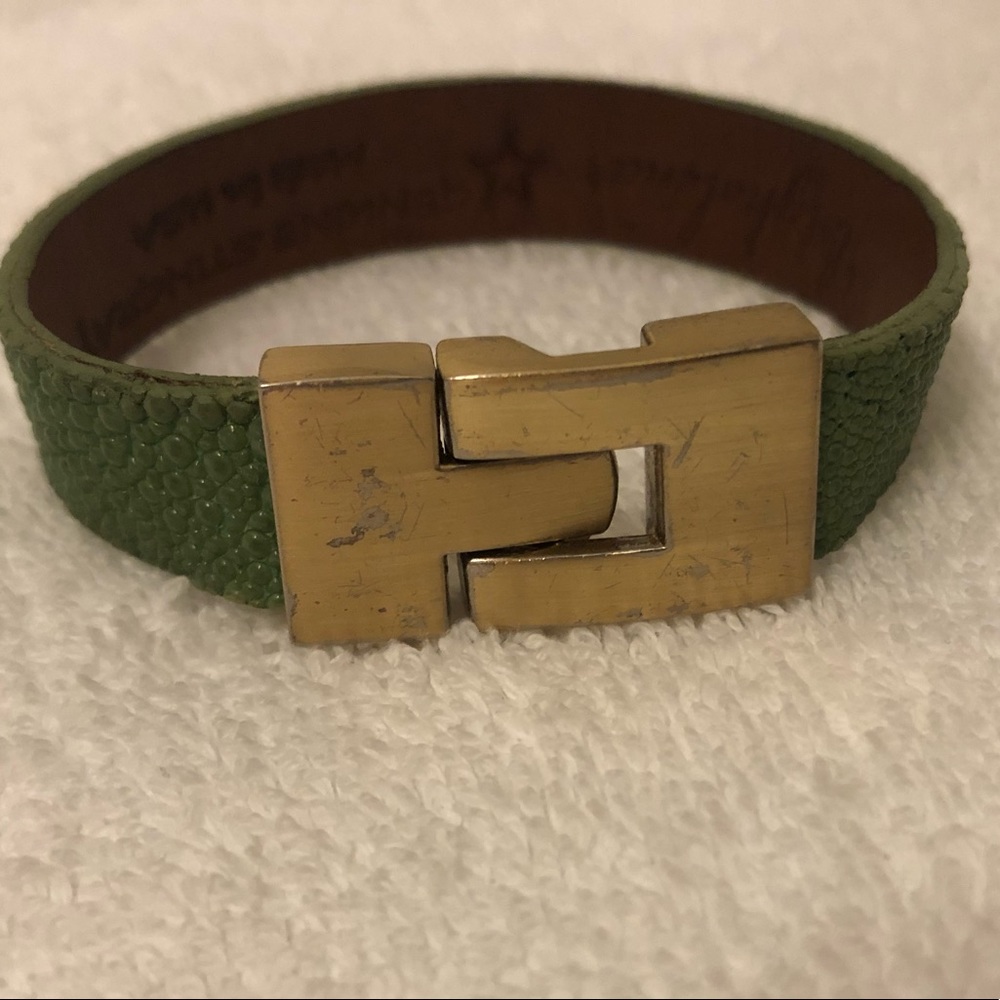 Leighelena bracelet | genuine stingray |mint green